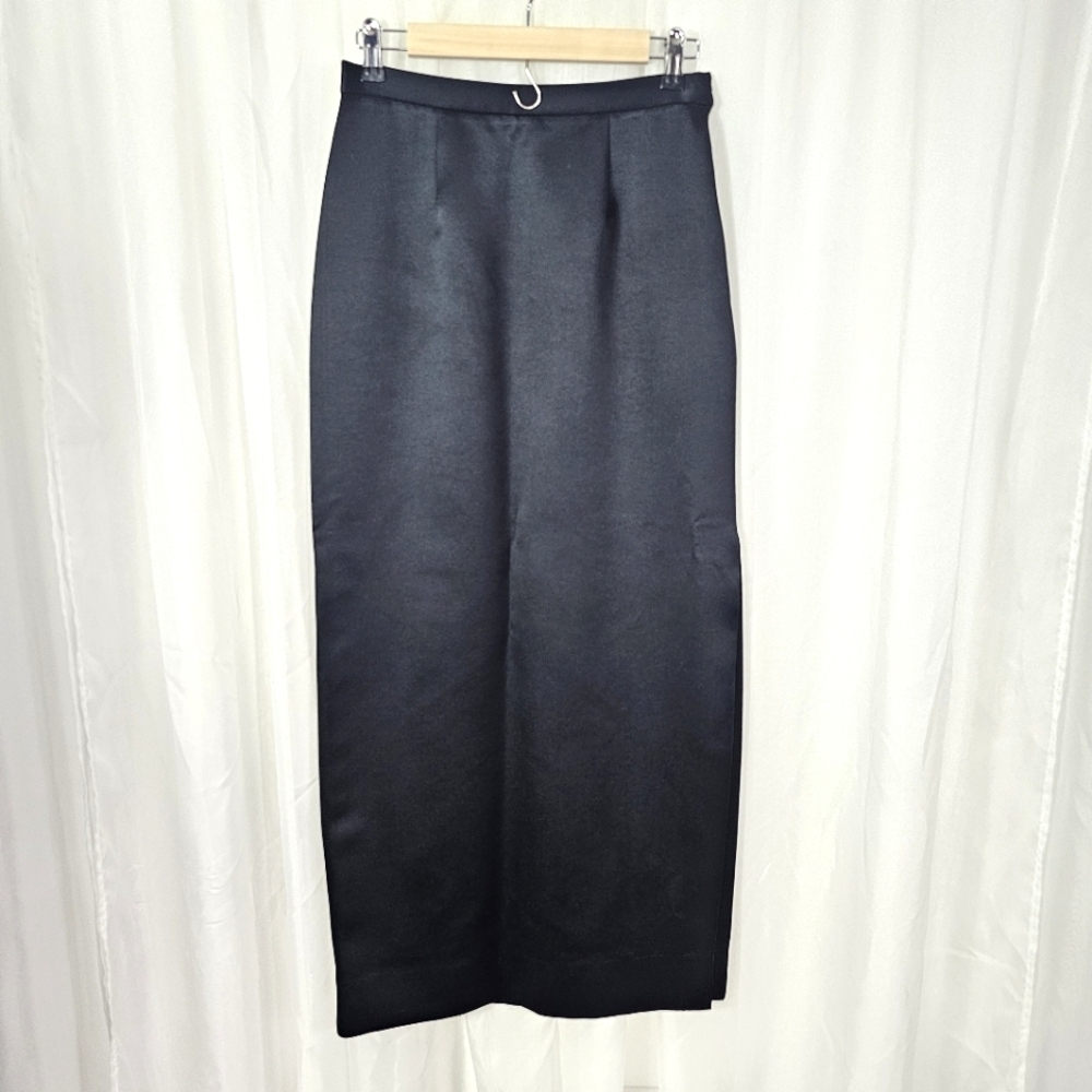 Vintage Vie by Victoria Royal formal full length satin skirt side slit size 6P